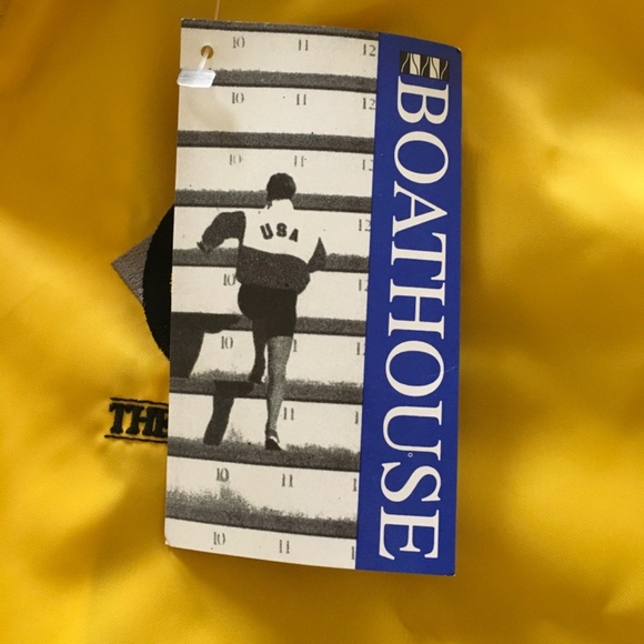 NWT Boathouse Yellow Full Zip Jacket Windbreaker Mens Sz L Lined The Myers Group - Picture 6 of 12